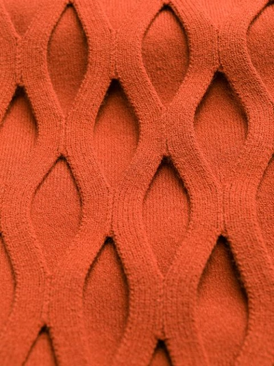 Shop Fendi Mesh Effect Jumper In Orange