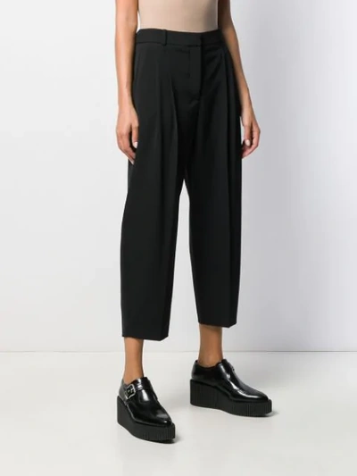Shop Stella Mccartney Tapered-leg Cropped Trousers In Black