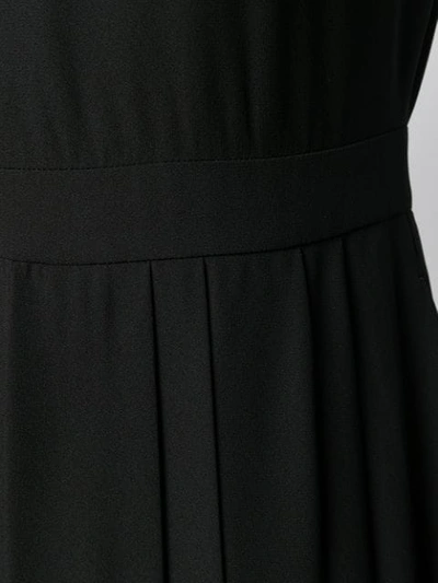 Shop Gucci Draped Detail Asymmetric Dress In Black