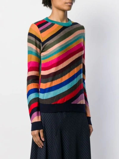 Shop Ps By Paul Smith Striped Knit Jumper In Yellow