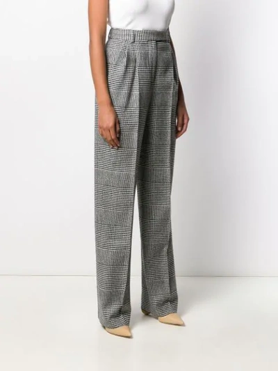 Shop Ermanno Scervino Plaid High-waist Trousers In Black