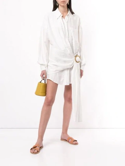 Shop Acler Herald Shirt Dress In White