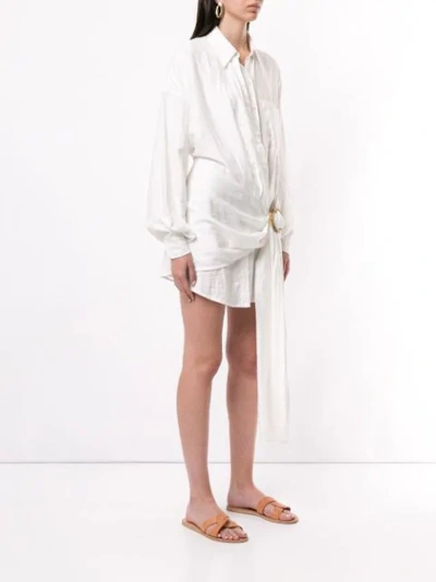 Shop Acler Herald Shirt Dress In White