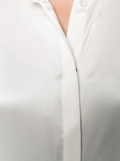 Shop Etro Fitted Silk Blouse In White