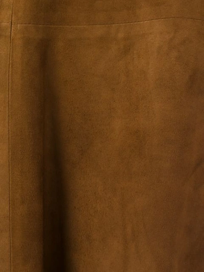 ALMAROSAFUR 中长A字形半身裙 - 棕色
