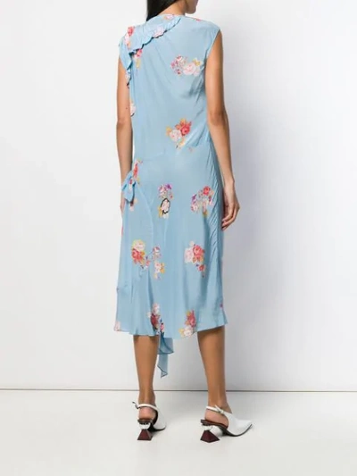 Shop Preen Line Floral Print Dress In Blue