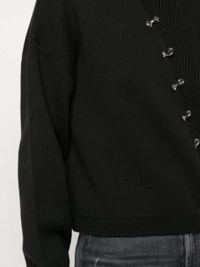 Shop Alice And Olivia Elyse Panelled Knit Jumper In Black