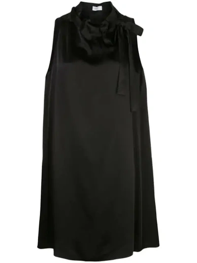 Shop Rosetta Getty Oversized Neck-tied Dress In Black