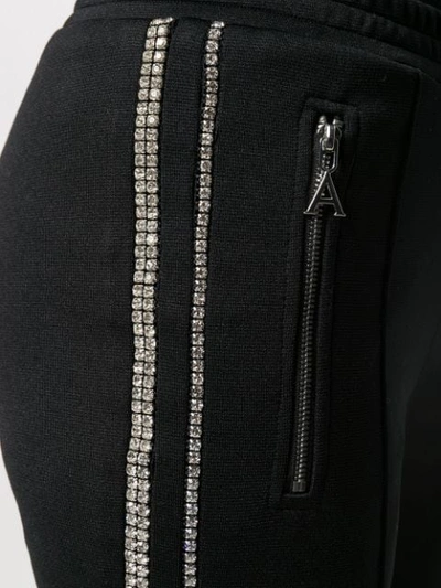 Shop Area Faux-crystal Side Panel Leggings In Black