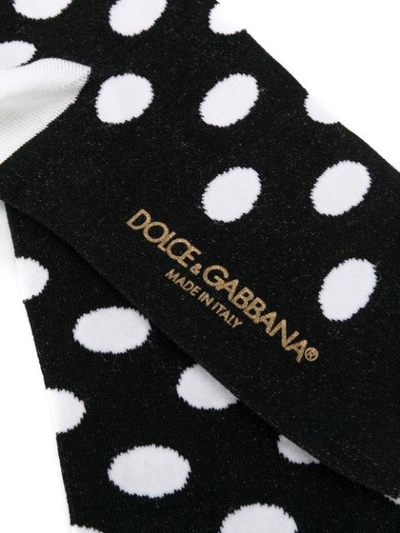 Shop Dolce & Gabbana Polka Dot Socks In S9001 Black