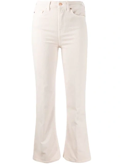 Shop 7 For All Mankind Corduroy Bootcut Trousers In Neutrals