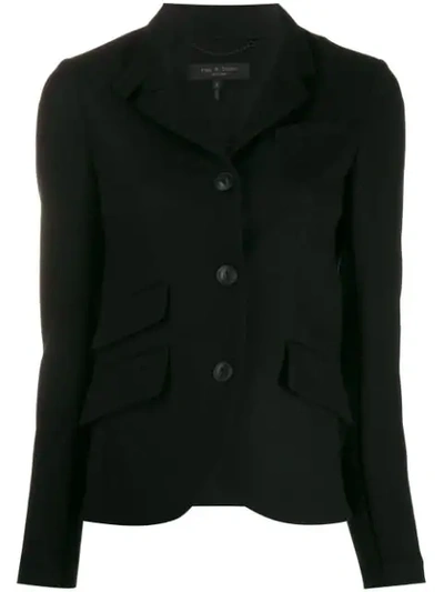 Shop Rag & Bone Buttoned Jacket In Black