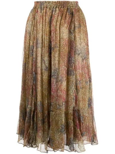 Shop Mes Demoiselles Amaranta Printed Midi Skirt In Floral
