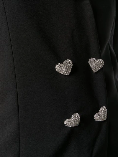 Shop Silvia Astore Embellished Strap Tuxedo Dress In Black