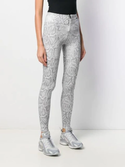 Nike Snake-effect Print Zip Leggings In Grey | ModeSens