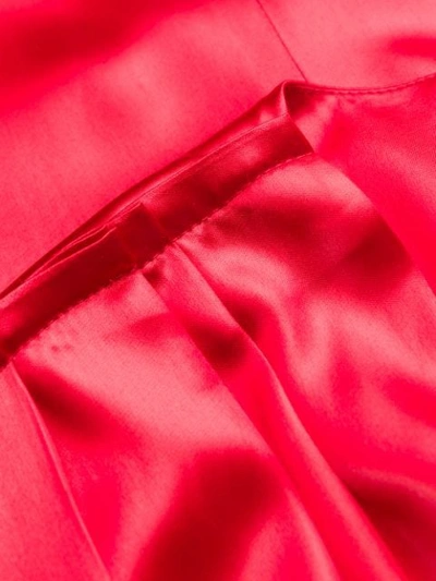 Shop Marni V-neck Satin Dress In Red