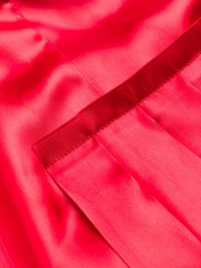 Shop Marni V-neck Satin Dress In Red