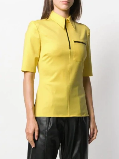 Shop Kwaidan Editions Slim Fit Polo Shirt In Yellow