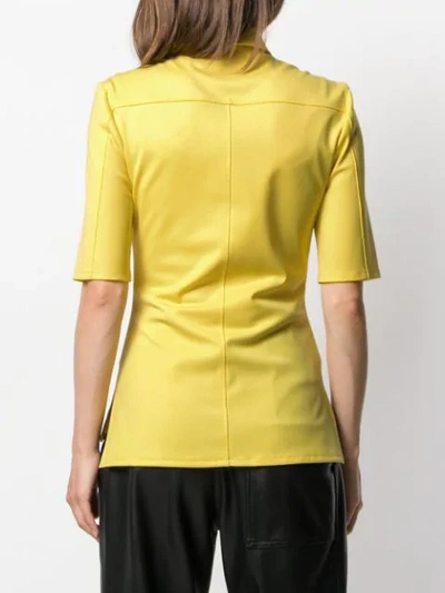 Shop Kwaidan Editions Slim Fit Polo Shirt In Yellow