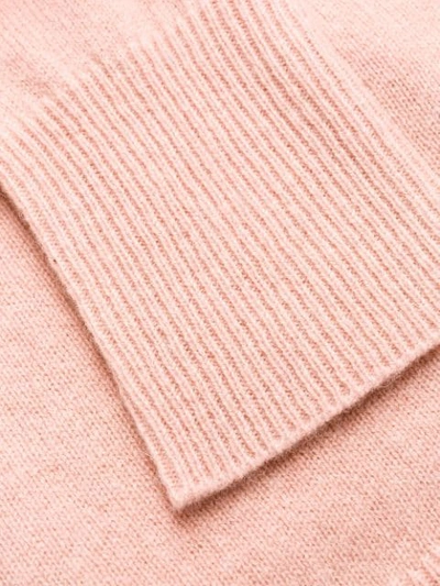 Shop Equipment Long-sleeve Fitted Sweater In Pink