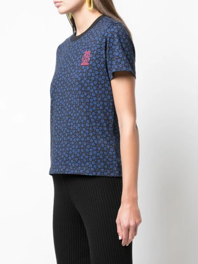 Shop Opening Ceremony T-shirt Mit Blumen-print In Black