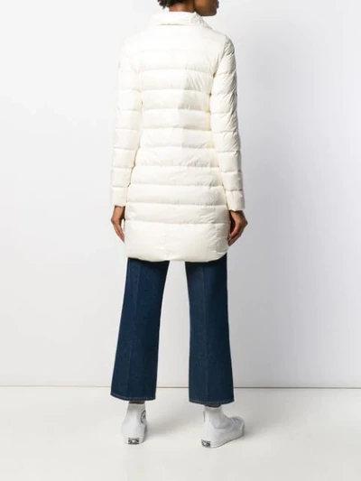 Shop Peuterey Fitted Padded Coat In Neutrals