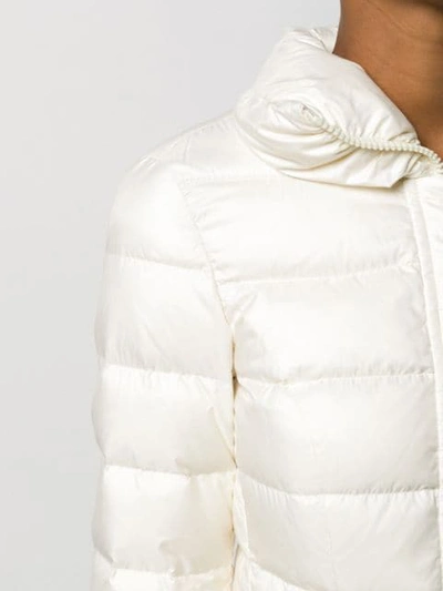 Shop Peuterey Fitted Padded Coat In Neutrals