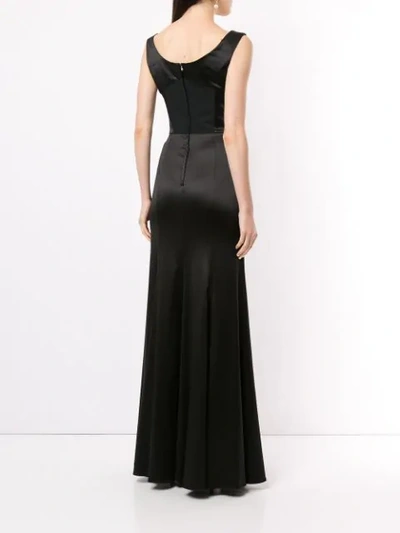 Shop Dolce & Gabbana Duchess Evening Dress In Black