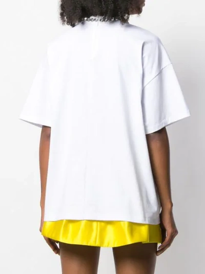 Shop Christopher Kane Gel And Crystal Tshirt In White