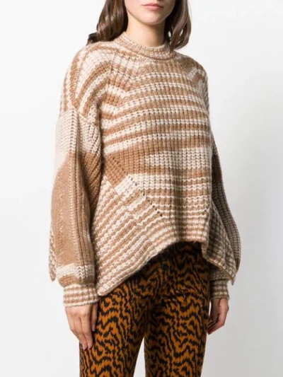 Shop Ulla Johnson Asymmetric Knitted Jumper In Space Dyed