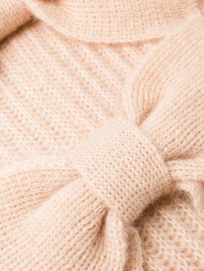 Shop Zimmermann Bow Embroidered Knit Jumper In Pink