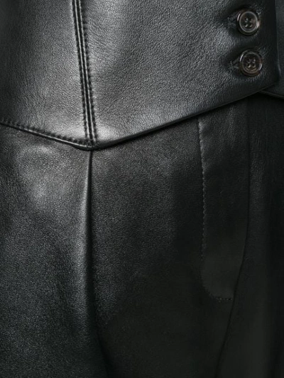 Shop Saint Laurent Corset Trousers In 1000 -black