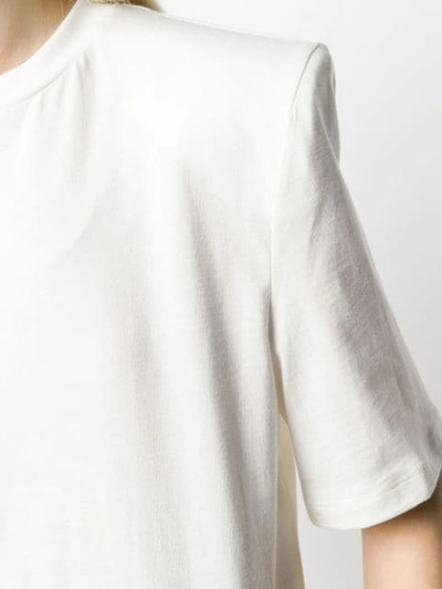 Shop Attico Square Shoulder T-shirt In White