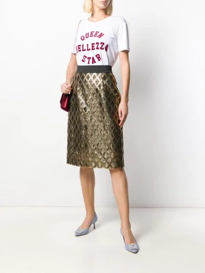 Shop Dolce & Gabbana 'queen Bellezza Star' Print T-shirt In White
