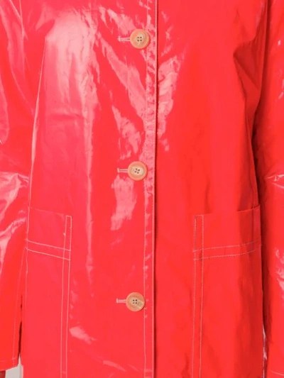 Shop Aspesi Gele'e Single-breasted Raincoat In Orange
