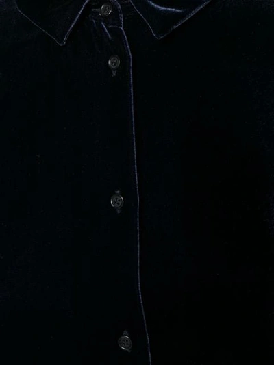 Shop Aspesi Velvet-texture Shirt In Blue