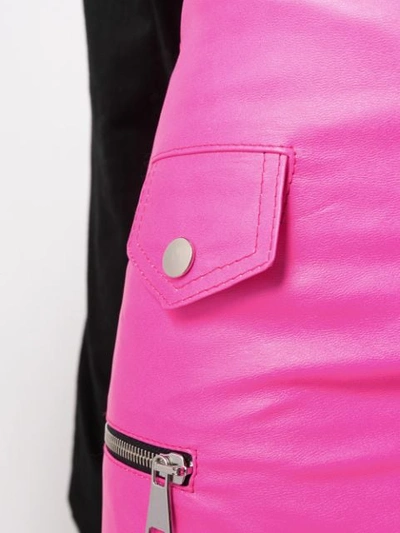 Shop Manokhi Belted Biker Skirt In Pink