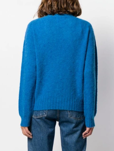 Shop Ymc You Must Create Crew-neck Knit Sweater In Blue