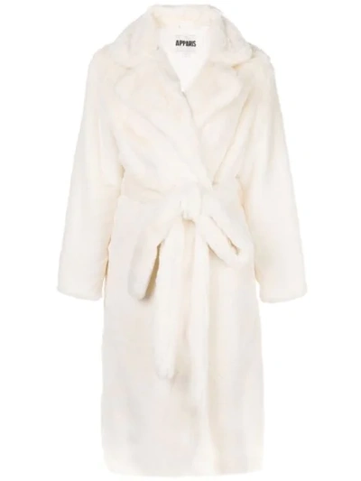 Shop Apparis Mona Robe Coat In White