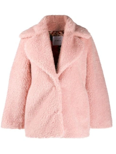 Shop Ainea Oversized Faux-fur Jacket In Pink