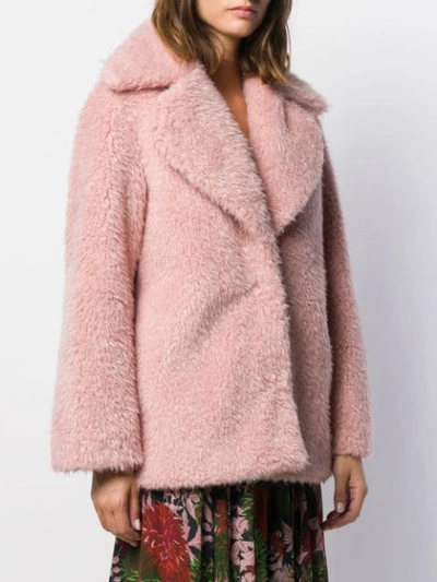 Shop Ainea Oversized Faux-fur Jacket In Pink