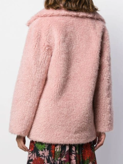 Shop Ainea Oversized Faux-fur Jacket In Pink