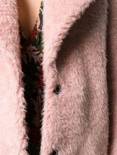 Ainea Oversized Faux-fur Jacket In Pink