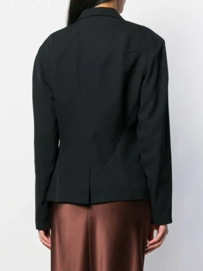 Pre-owned Yohji Yamamoto Boxy Double-breasted Jacket In Black