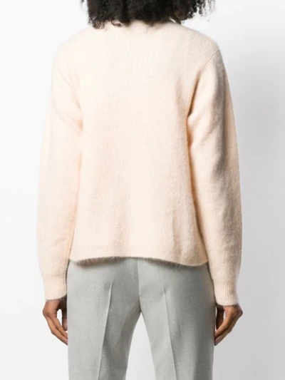 Shop Alysi Ribbed Knit Jumper In Neutrals