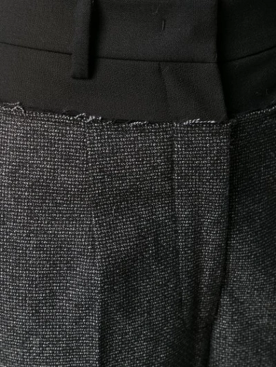 Shop Erika Cavallini Wool Appliqué Tailored Trousers In Black