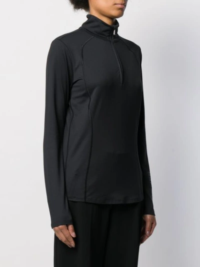 Shop Bogner Half-zip Top In Black