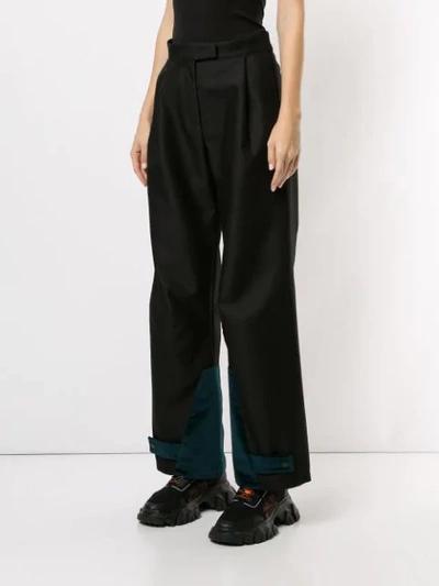 Shop Kiko Kostadinov Wide-leg Trousers In Black