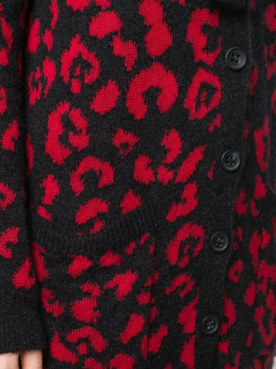 Shop Red Valentino Red(v) Leo Rock Jacquard Cardigan In Black