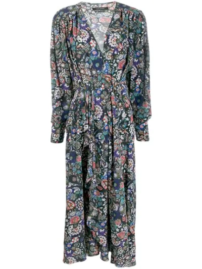 Shop Isabel Marant Floral Maxi Dress In Black